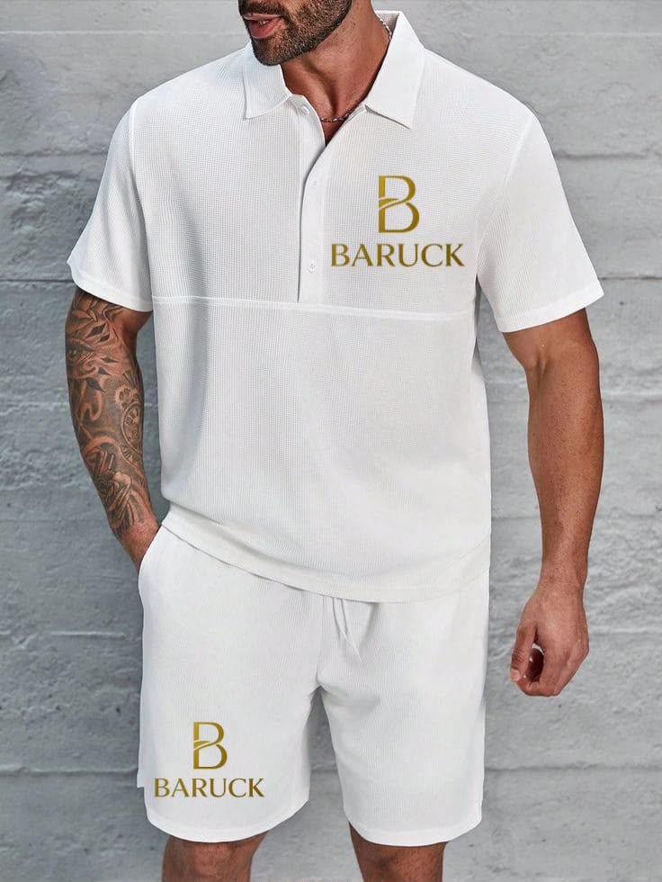 Ensemble polo et short blanc Baruck